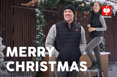 Gutscheinmotiv im Design Frohe Weihnachten 2025 Paar